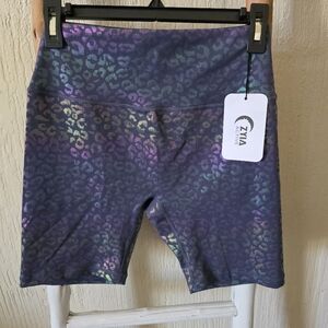 ZYIA Active Purple Leopard Print Shorts